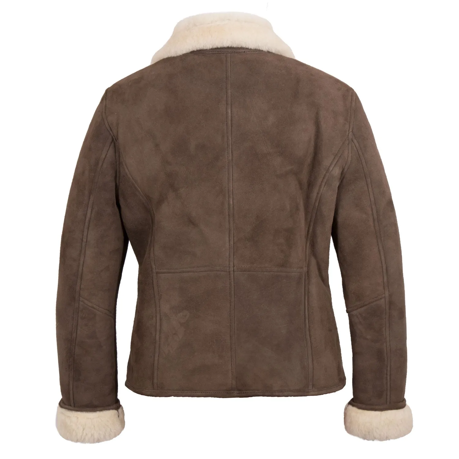 Nadia Ladies Luxury Brown Sheepskin jacket