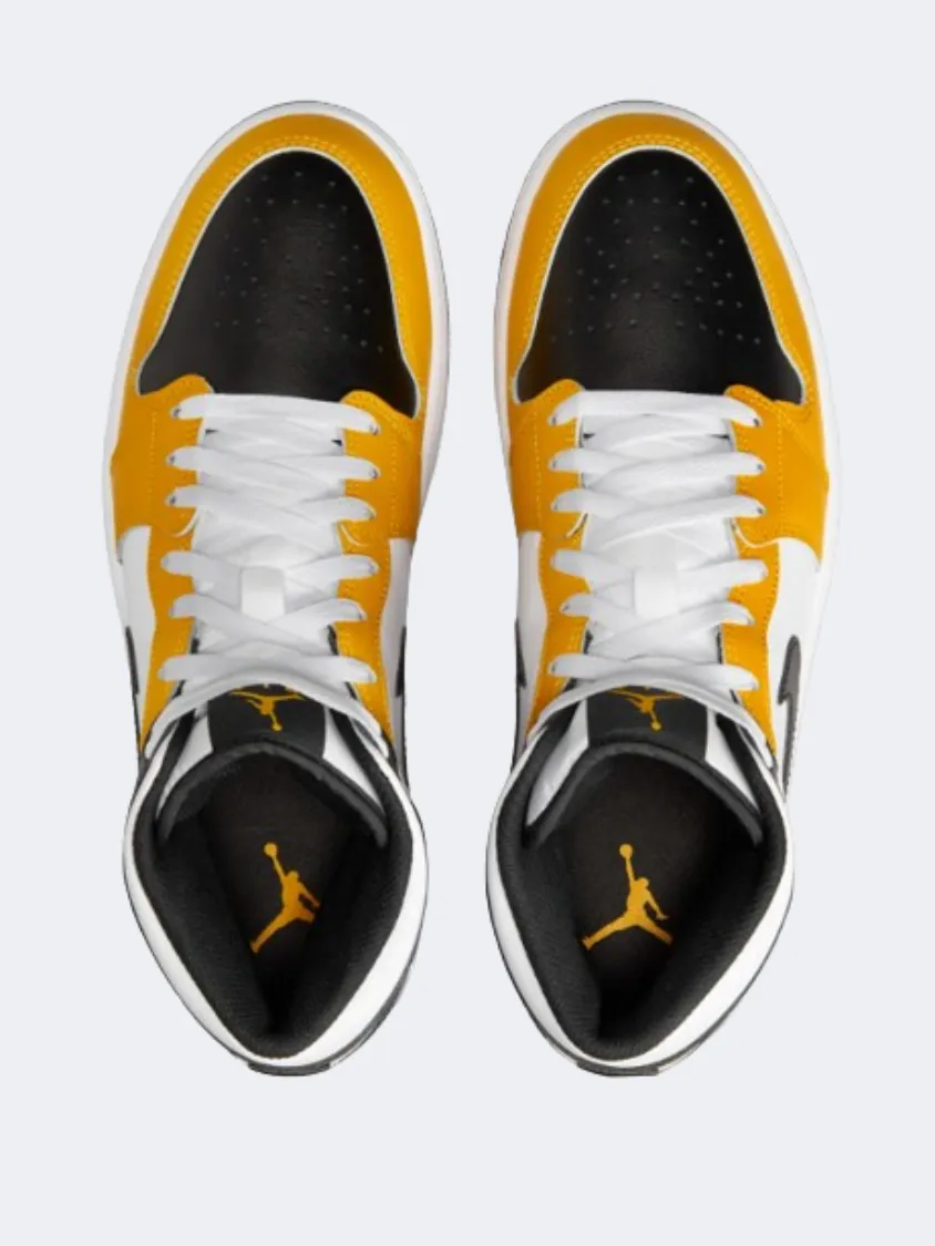 Nike Air Jordan 1 Men Lifestyle Shoes Yellow/White/Black