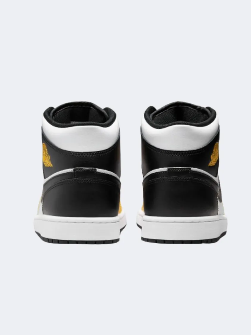 Nike Air Jordan 1 Men Lifestyle Shoes Yellow/White/Black