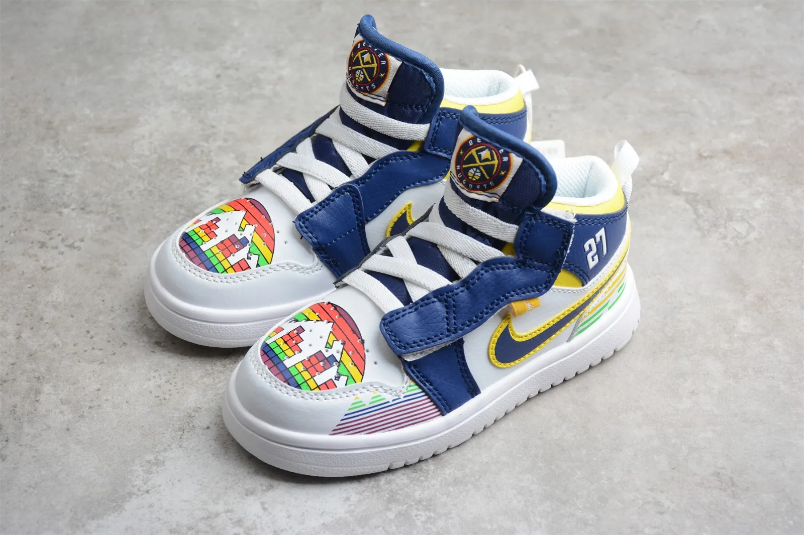 Nike Air Jordan 1 Mid ALT White Blue Yellow BQ6472-902