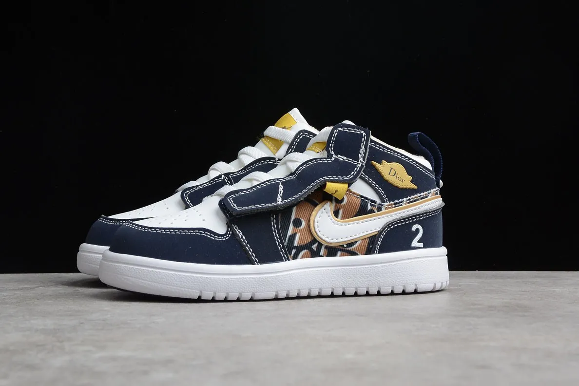 Nike Air Jordan 1 Mid ALT White Navy Metallic Gold CN8607-404