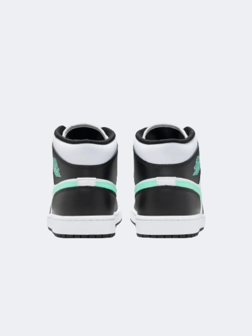 Nike Air Jordan 1 Mid Men Lifestyle Shoes White/Black/Green