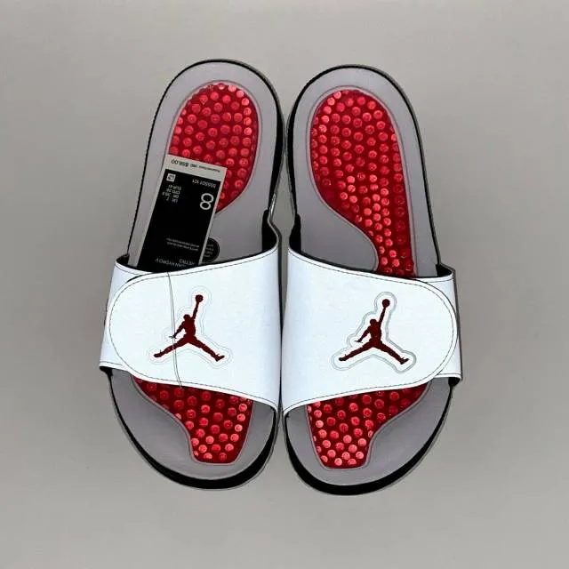 Nike Air Jordan Hydro V 5 Retro Slide Fire Red Men's Siz...