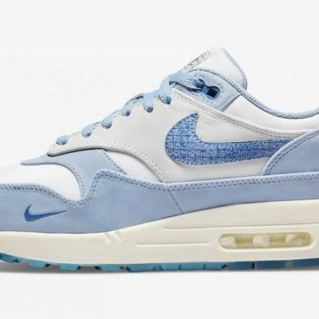 NIKE AIR MAX 1 BLUEPRINT White Dark Marina Blue Dutch Bl...