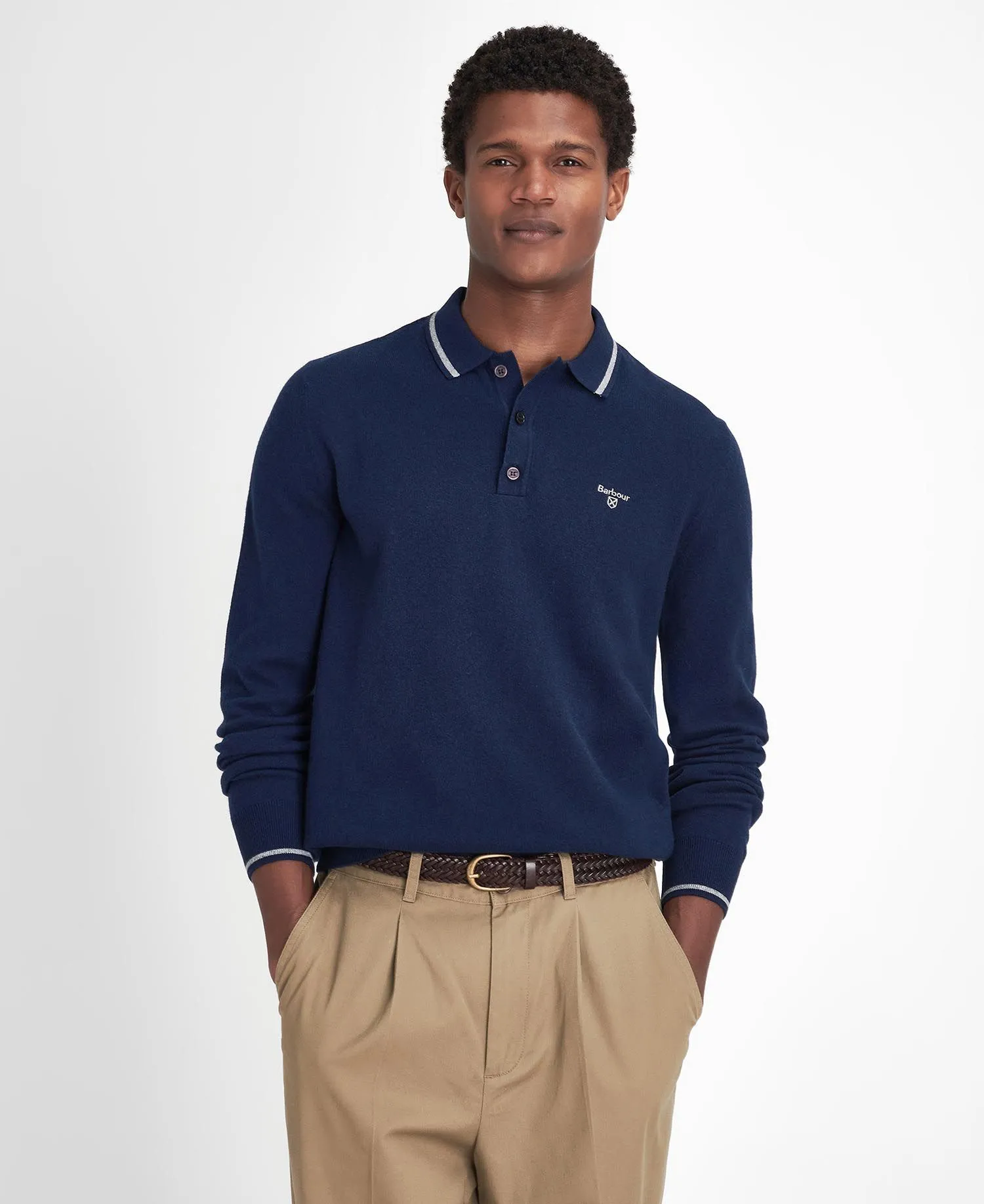  Nocton Knitted Long-Sleeved Polo Shirt     