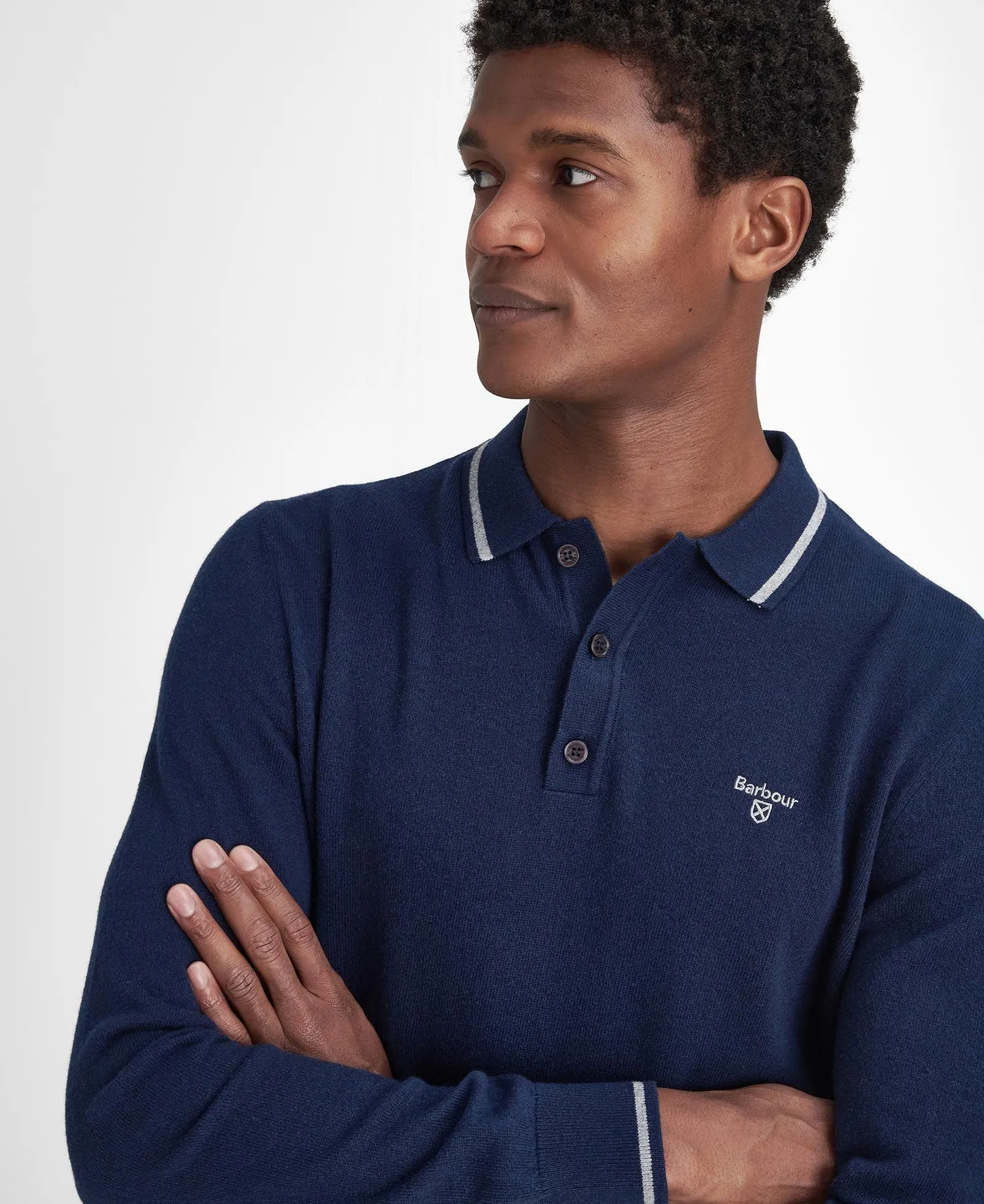  Nocton Knitted Long-Sleeved Polo Shirt     