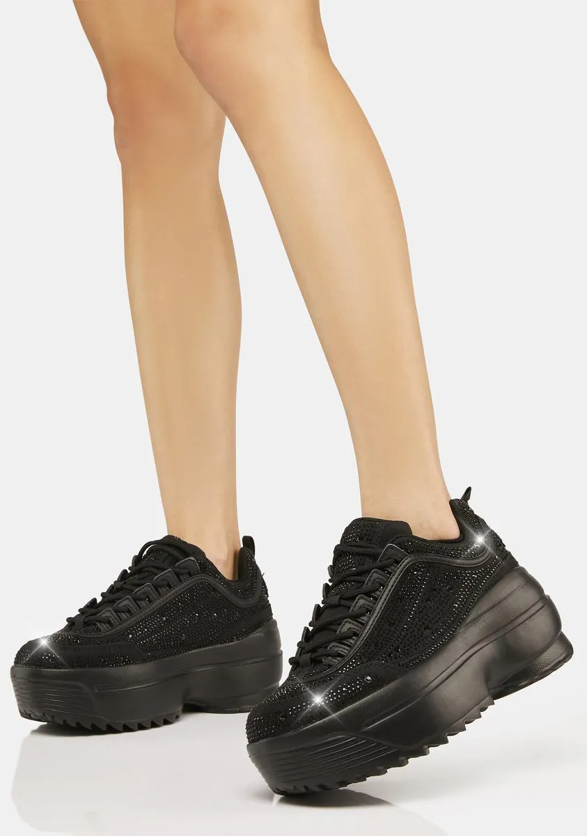 Noir New Heights Platform Sneakers-