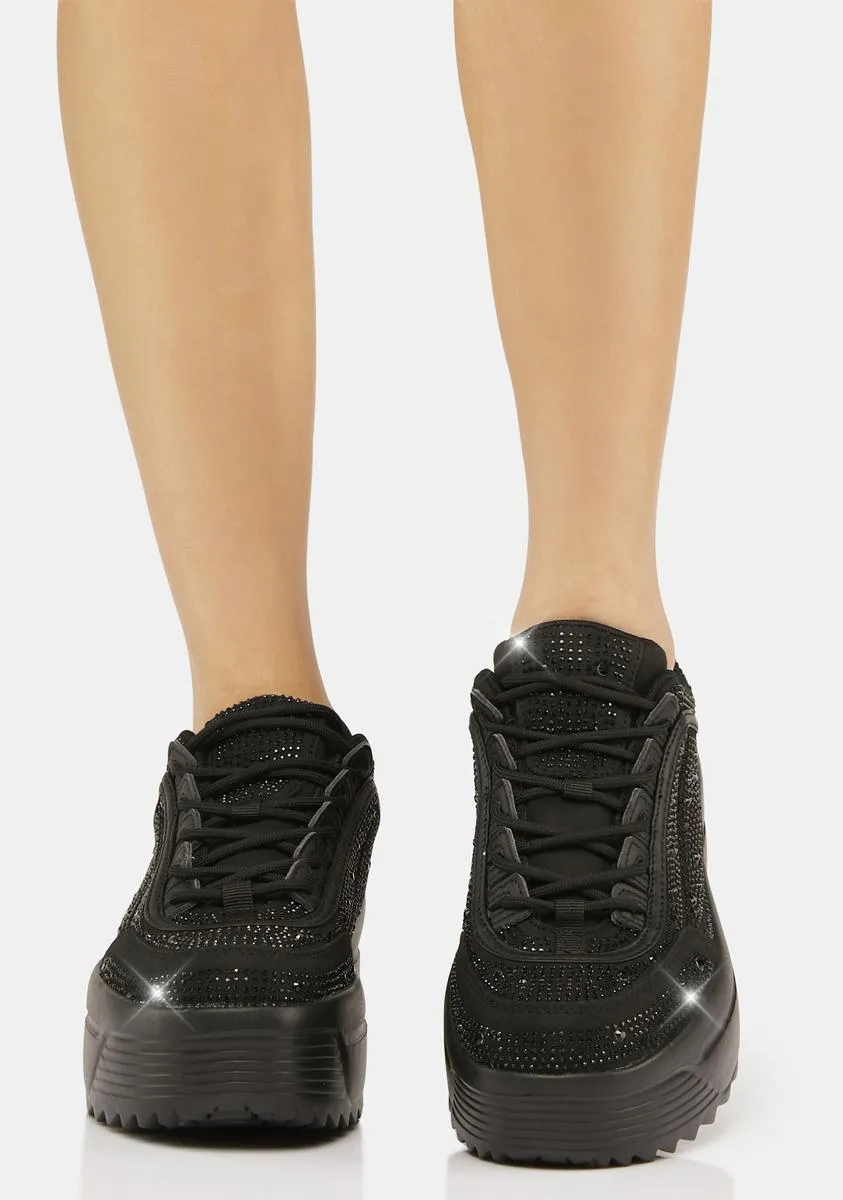 Noir New Heights Platform Sneakers-