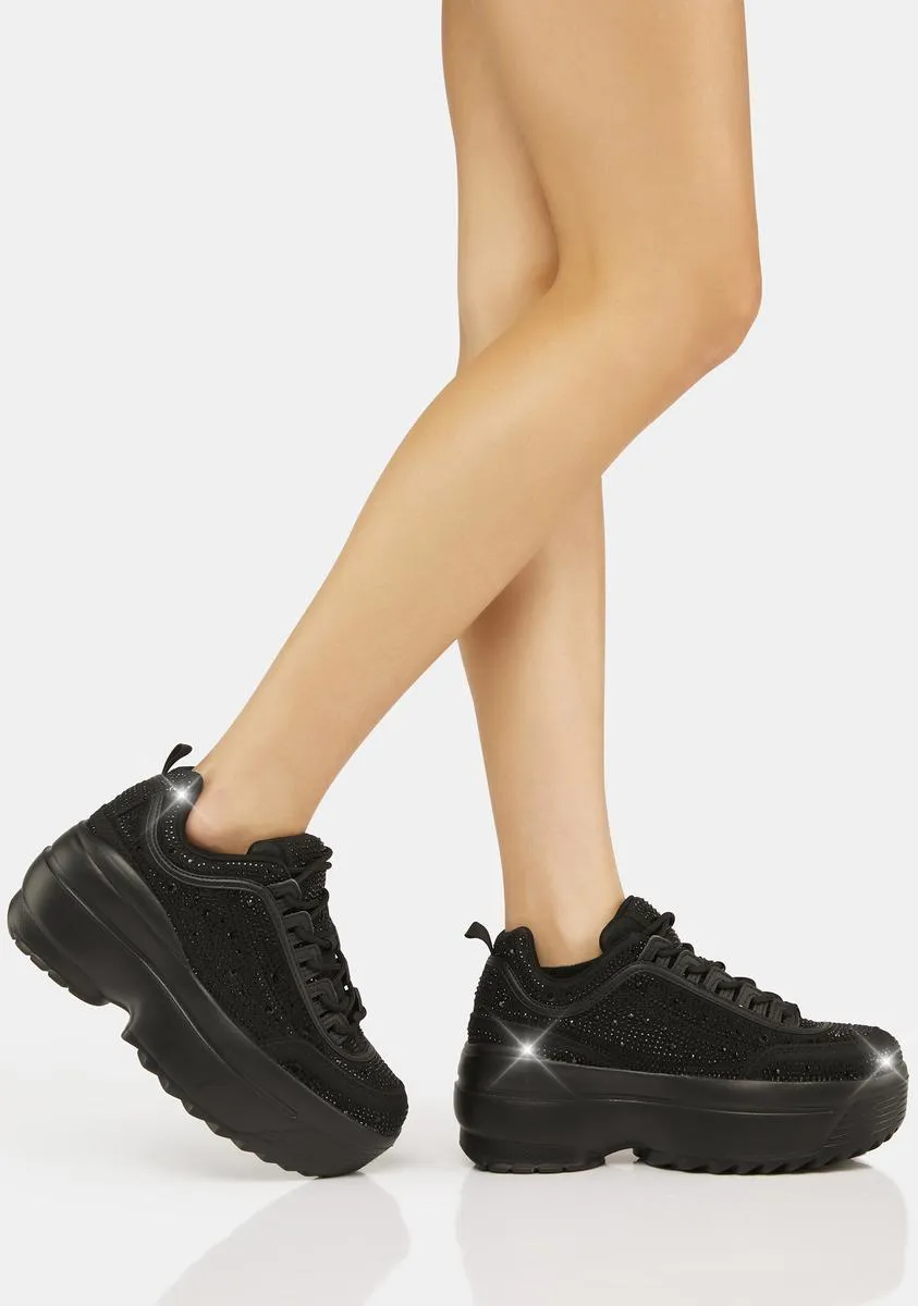 Noir New Heights Platform Sneakers-