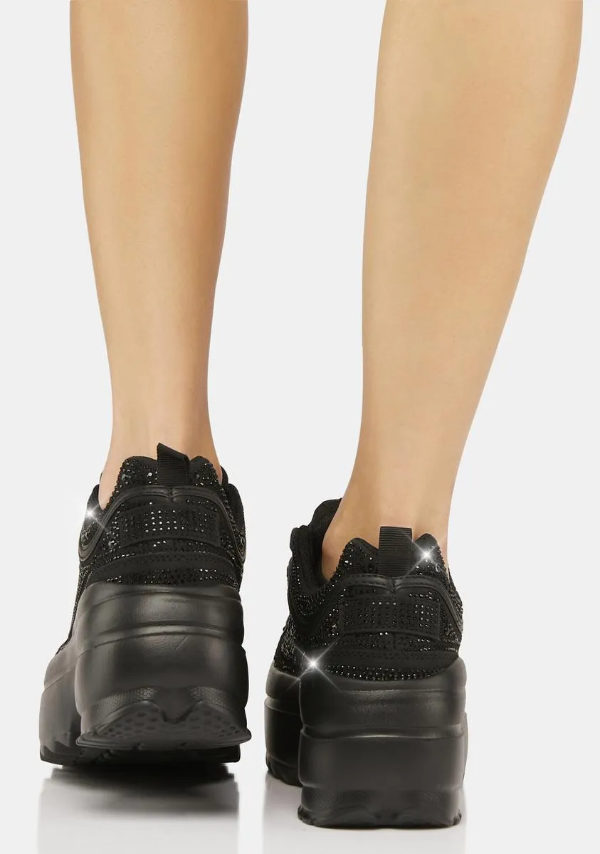 Noir New Heights Platform Sneakers-