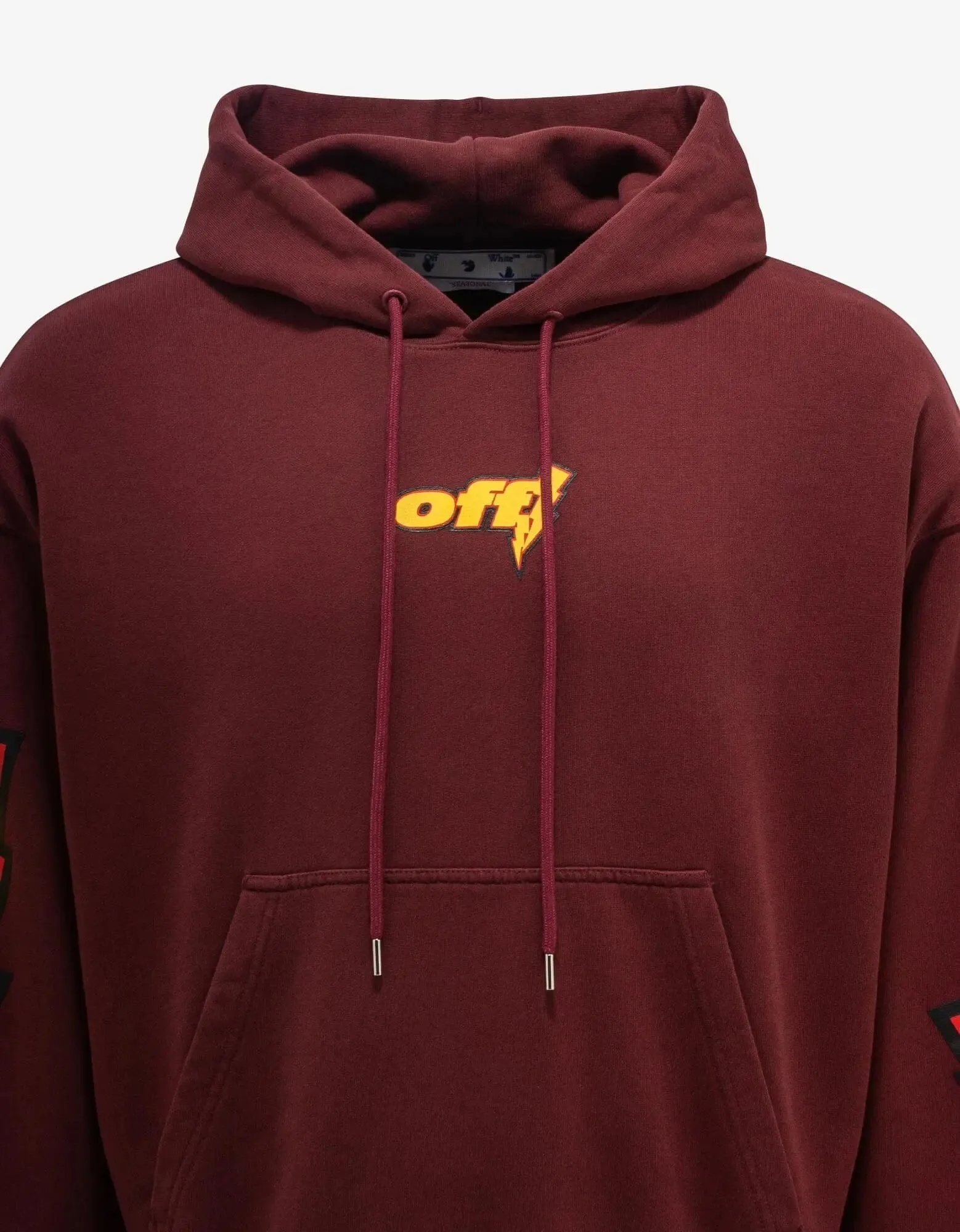 Off-White Burgundy Thunder Stable Skate Hoodie