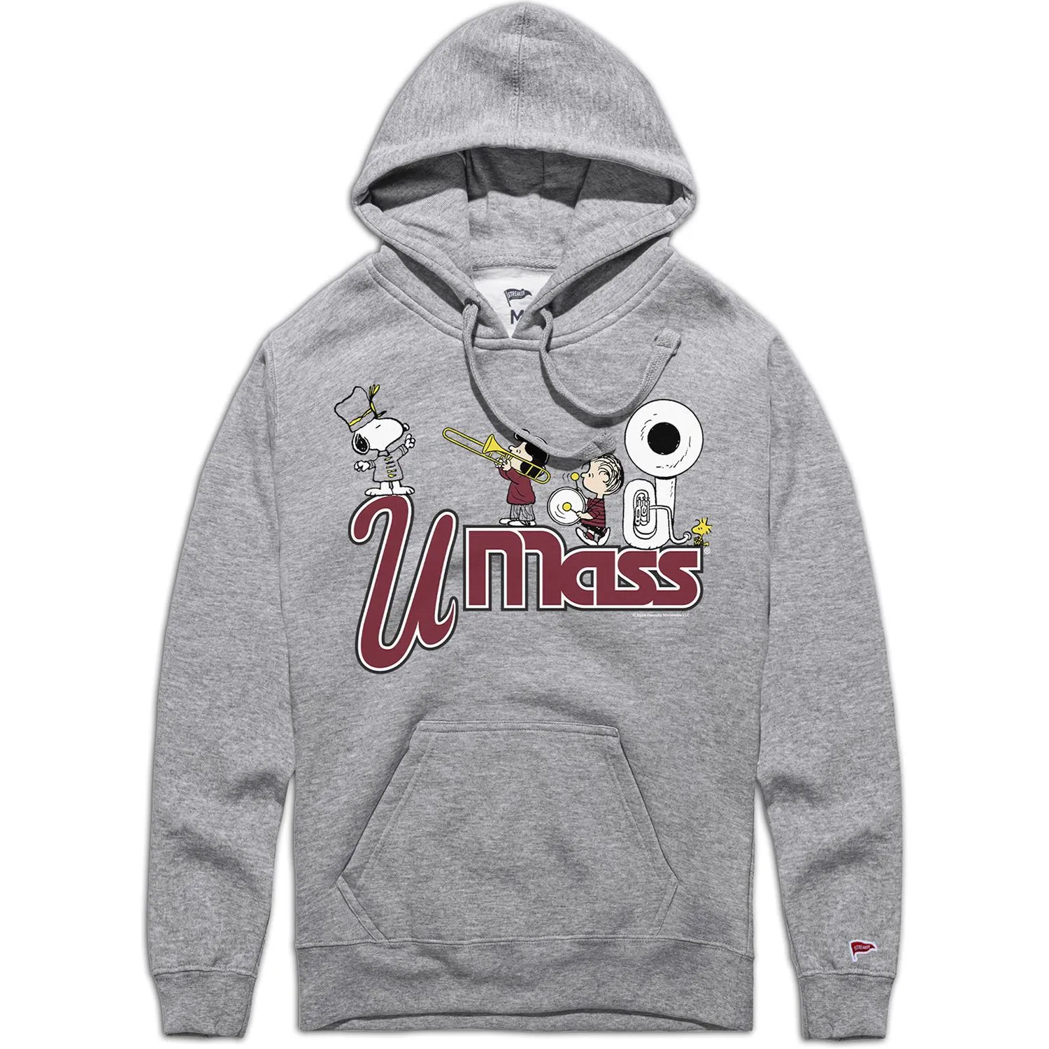 PEANUTS X UMASS MARCHING BAND HOODIE - GREY