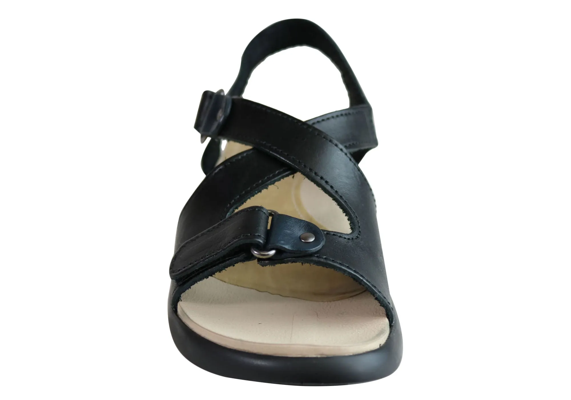 Pegada Ali Womens Comfort Adjustable Leather Sandals Made In Brazil