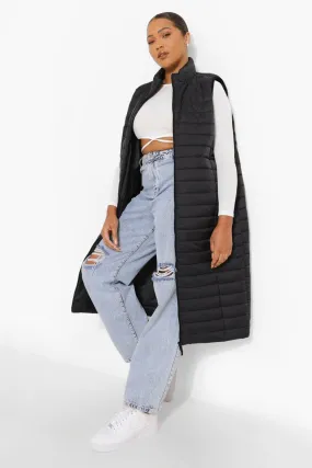 Plus Maxi Funnel Neck Vest