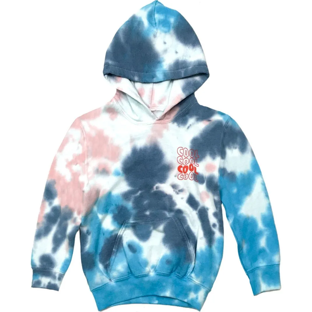 Port 213 Cool Hoodie, Blue Tie-Dye