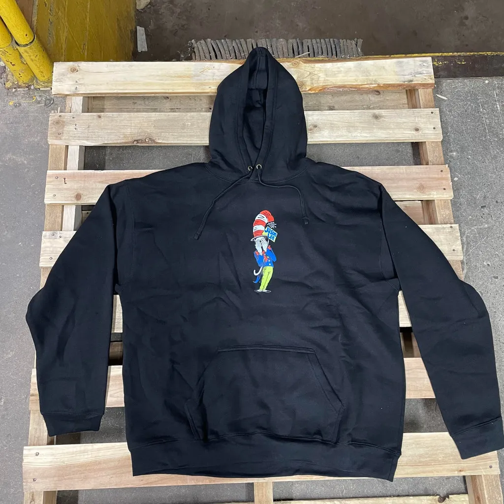 Prime x Jason Lee Cat in The Hat Hoodie - Hand Screened  (BLACK)