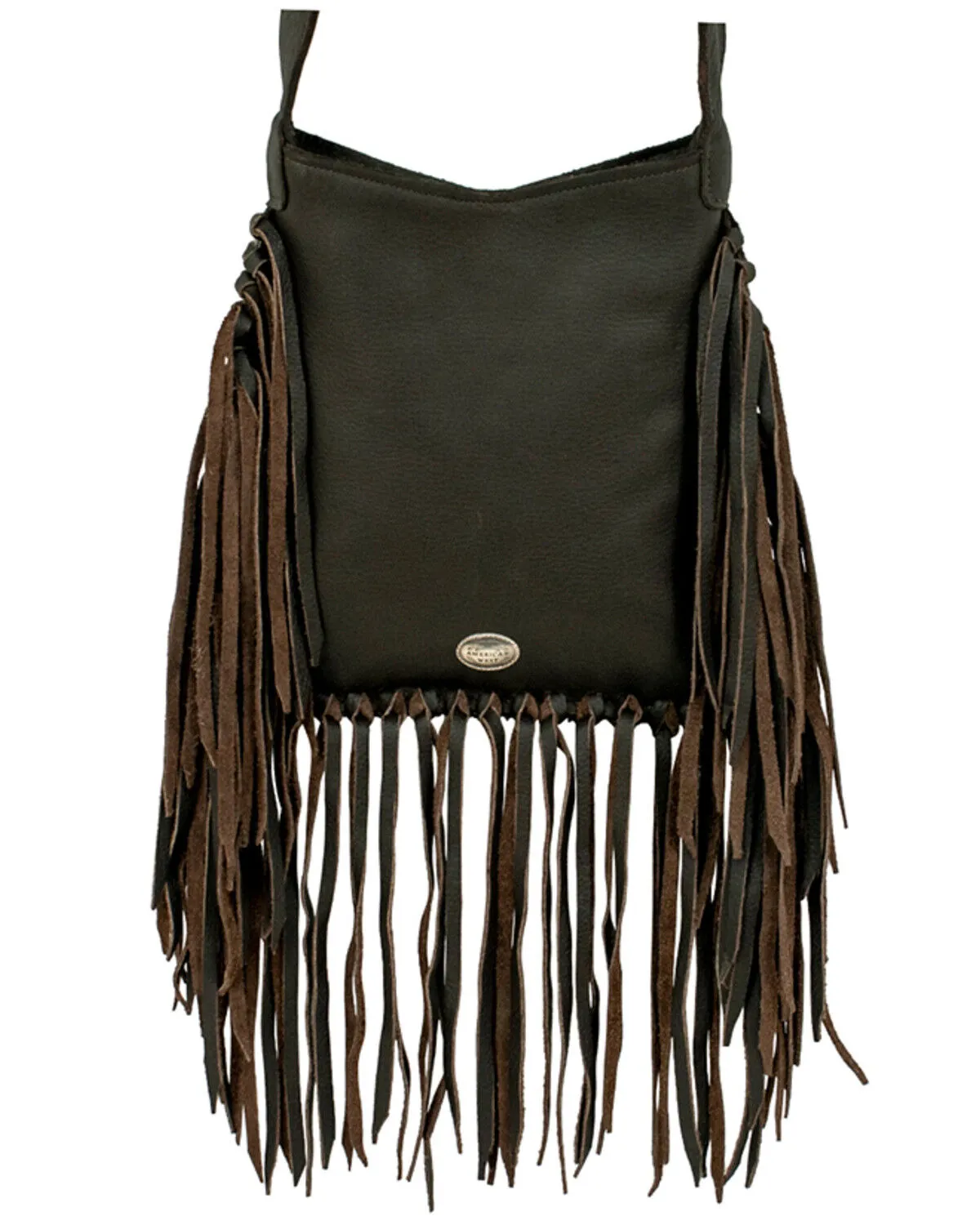 Product Name:  American West Women's Brindle Hair-On Fringe Saddle Crossbody