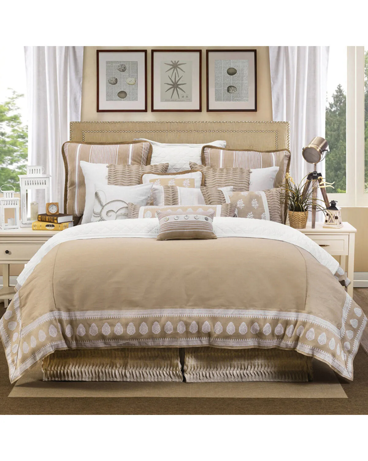 Product Name:  HiEnd Accents Cream Newport Duvet Cover Set - Queen