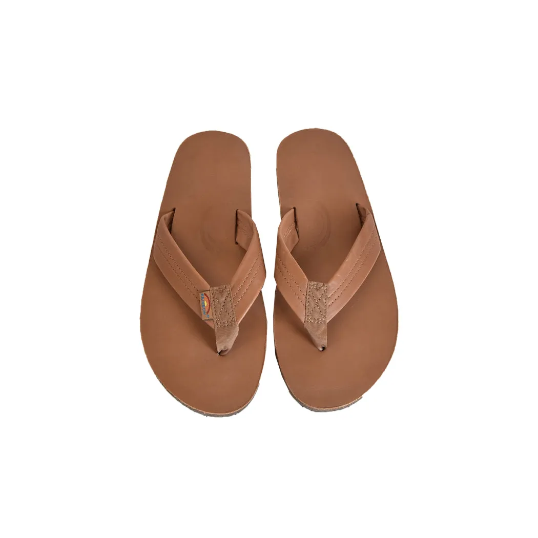 [SALE!] Rainbow Sandals Single Layer Premier Leather with Arch Support Mens - Tan