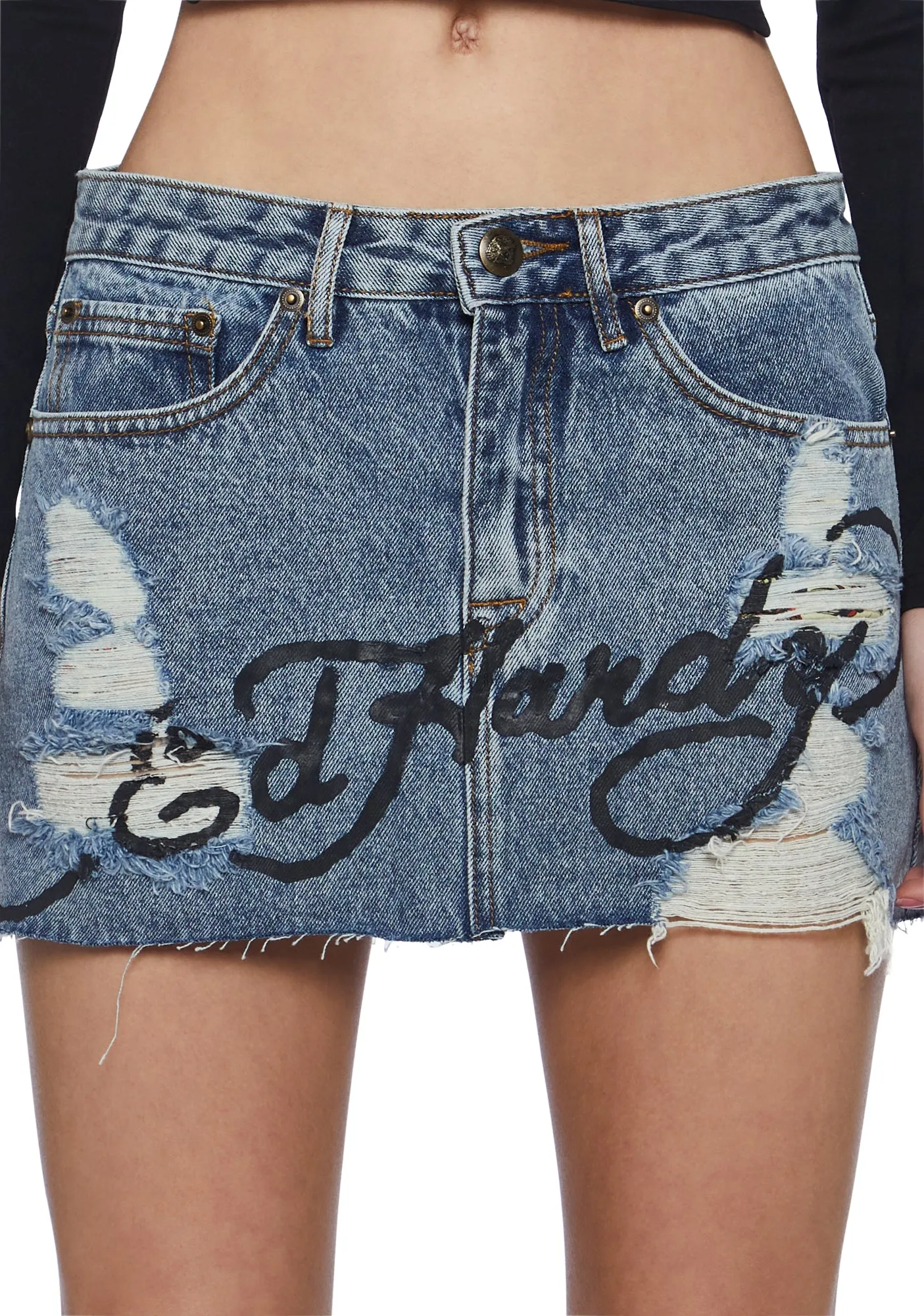 Screaming Tiger Denim Skirt-