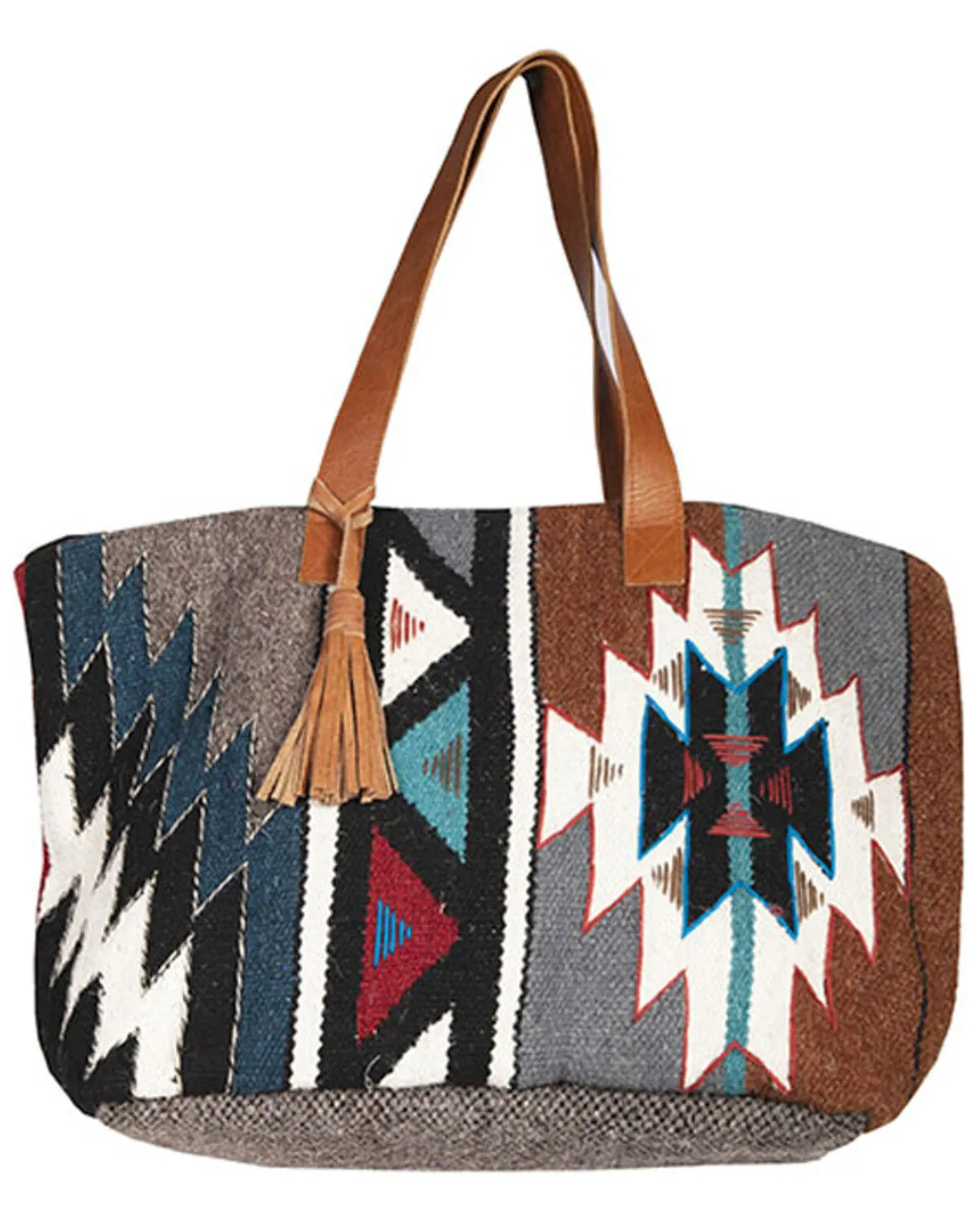 Scully Women's Southwestern Serape Wool Handbag Tote