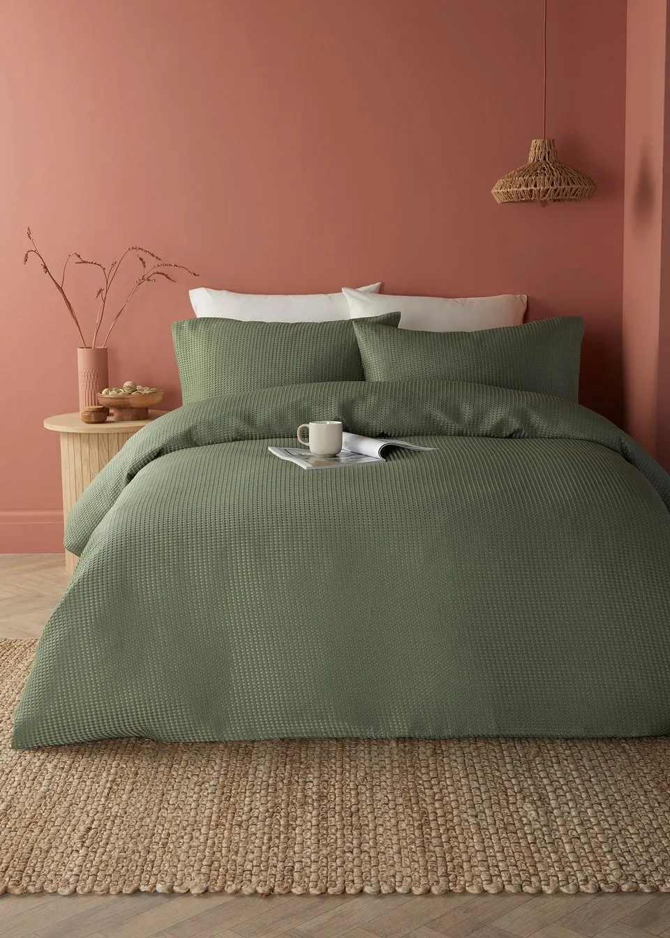 Serene Lindly Dark Green Duvet Cover Set