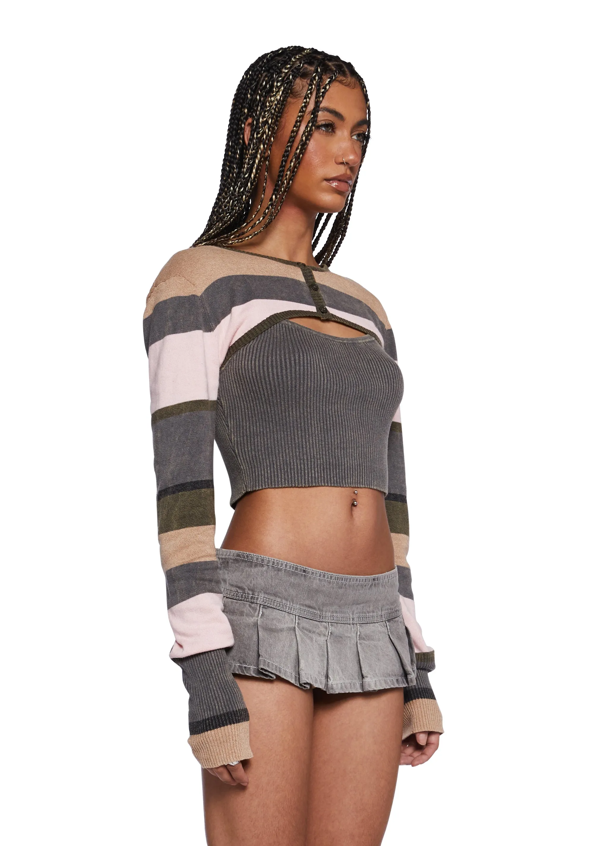 Shiree Tank Top And Shrug Set-