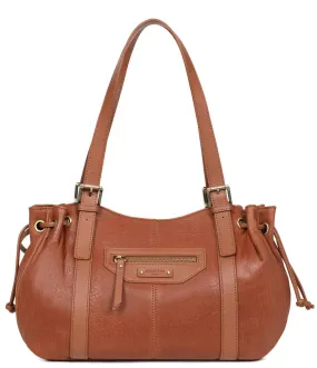 Shoulder bag 2 fawn handles p99781