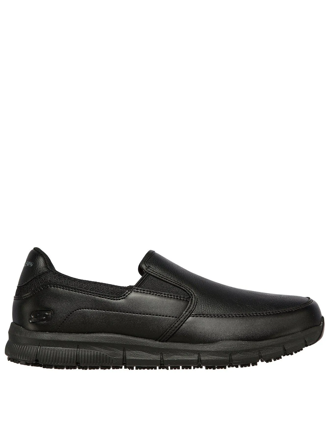 Skechers Work Nampa Groton Slip Resistant Slip On Trainers - Black