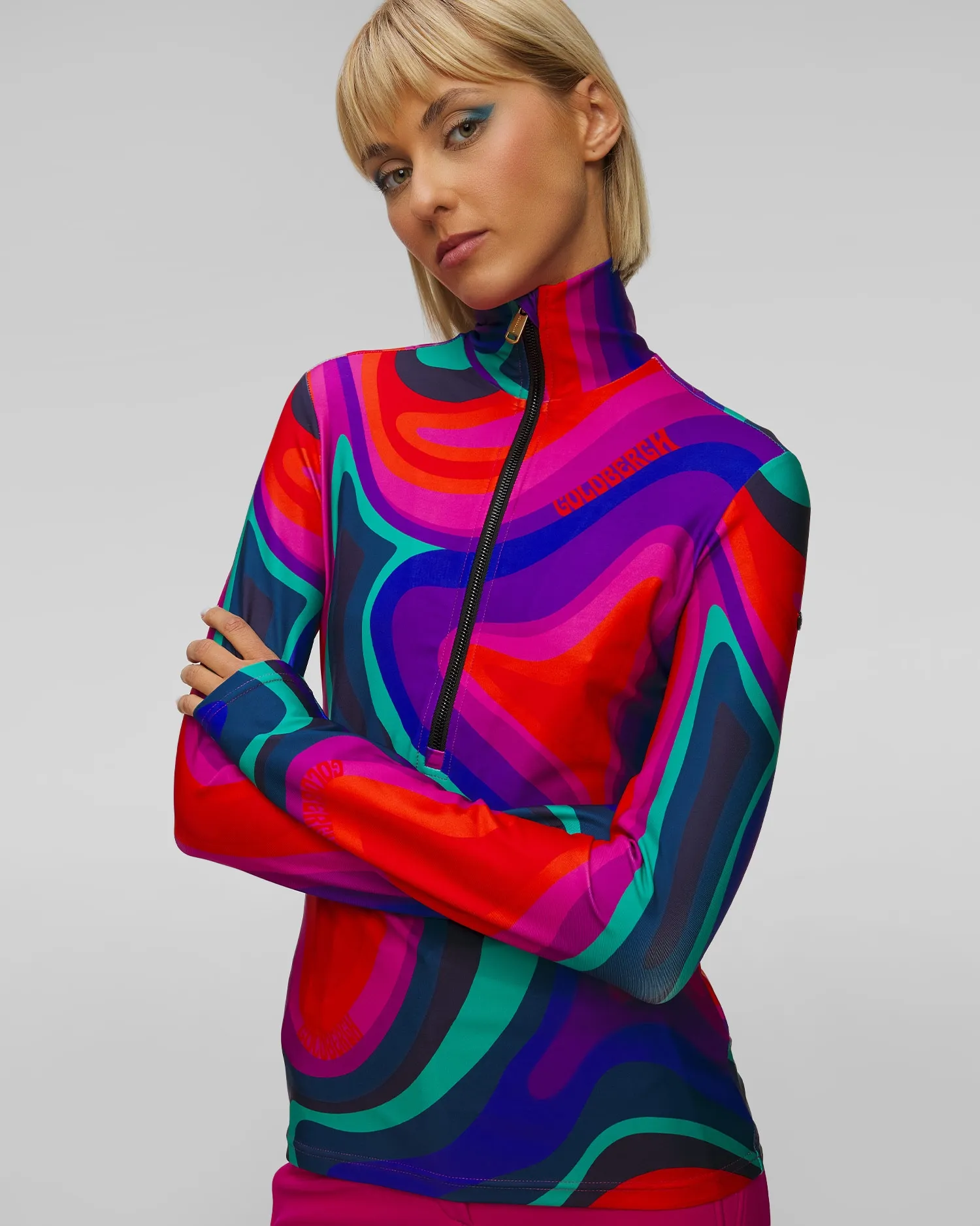 Ski turtleneck with a print Goldbergh Illusion GB32020244-1