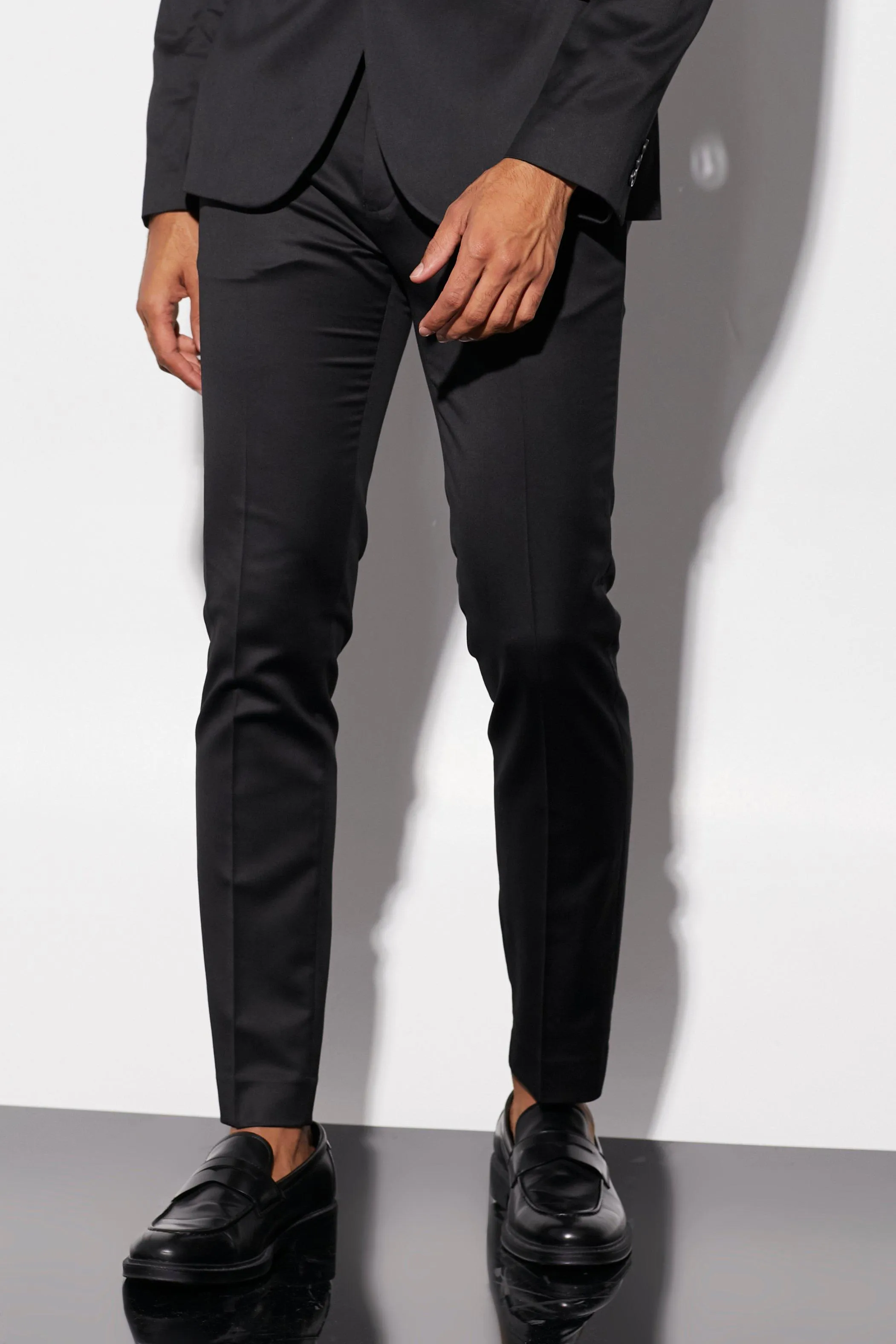 Skinny Satin Suit Trousers