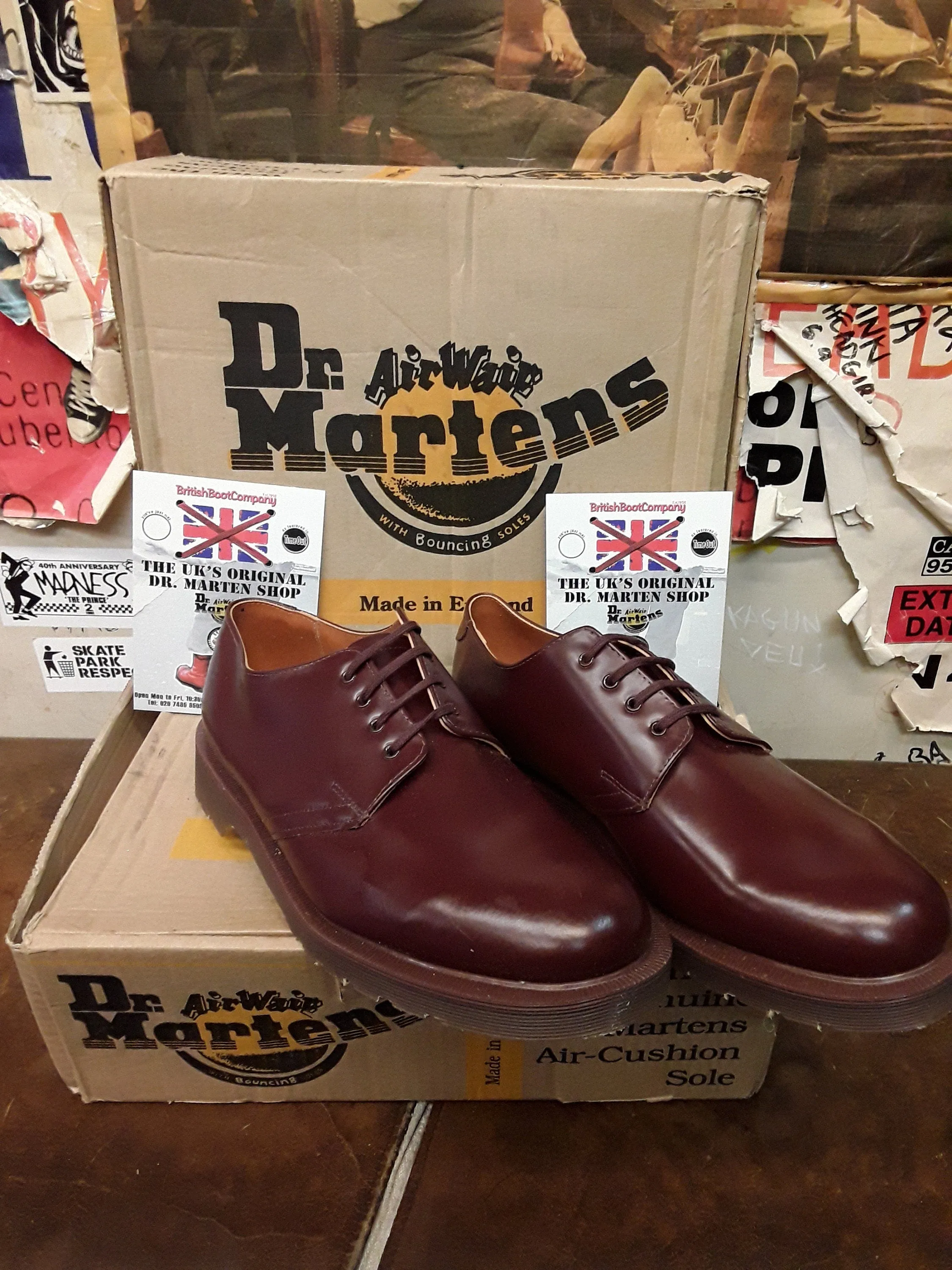 Solovair Dr Martens Oxblood 4 Hole Made in England Various Sizes