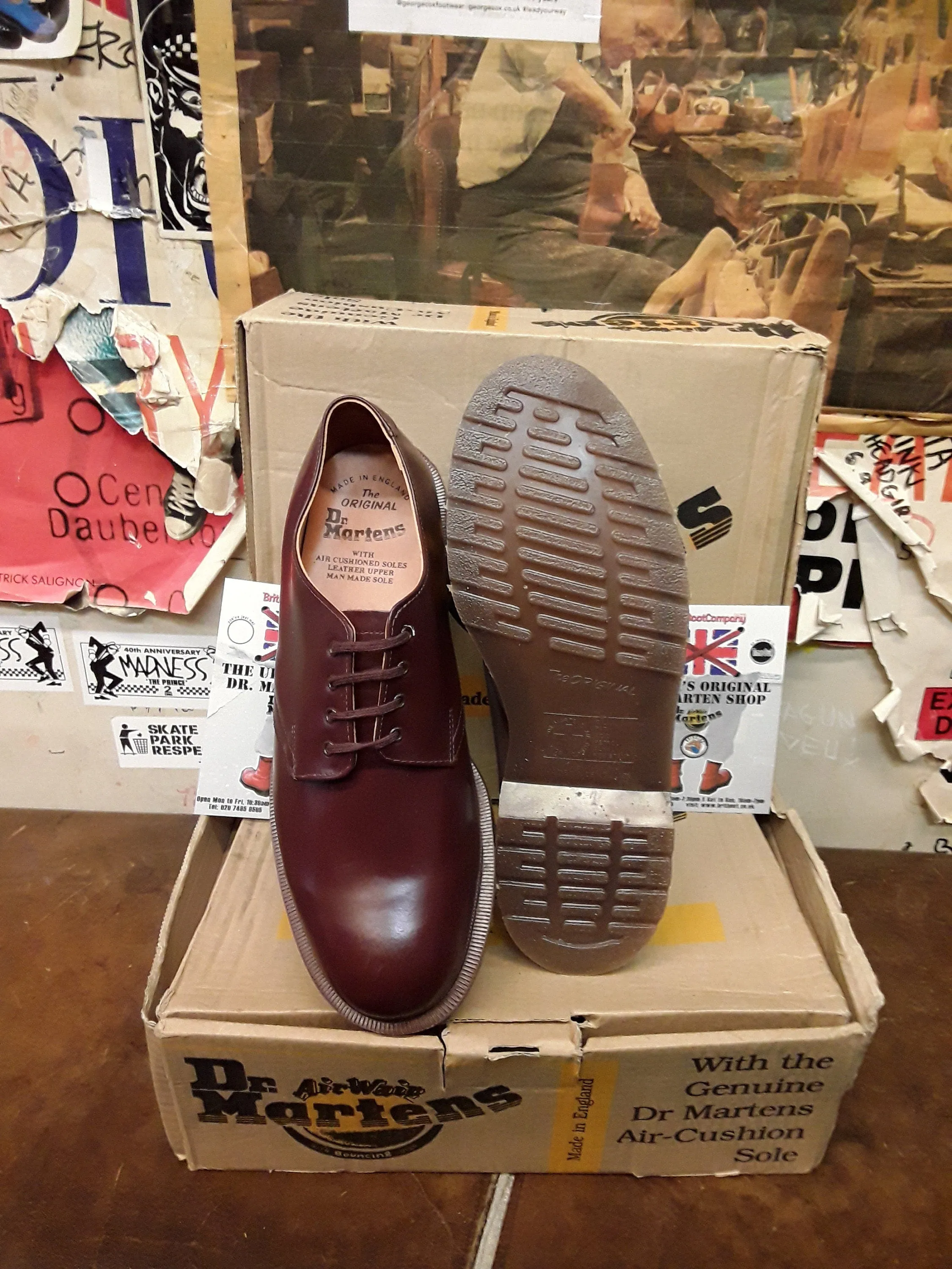 Solovair Dr Martens Oxblood 4 Hole Made in England Various Sizes