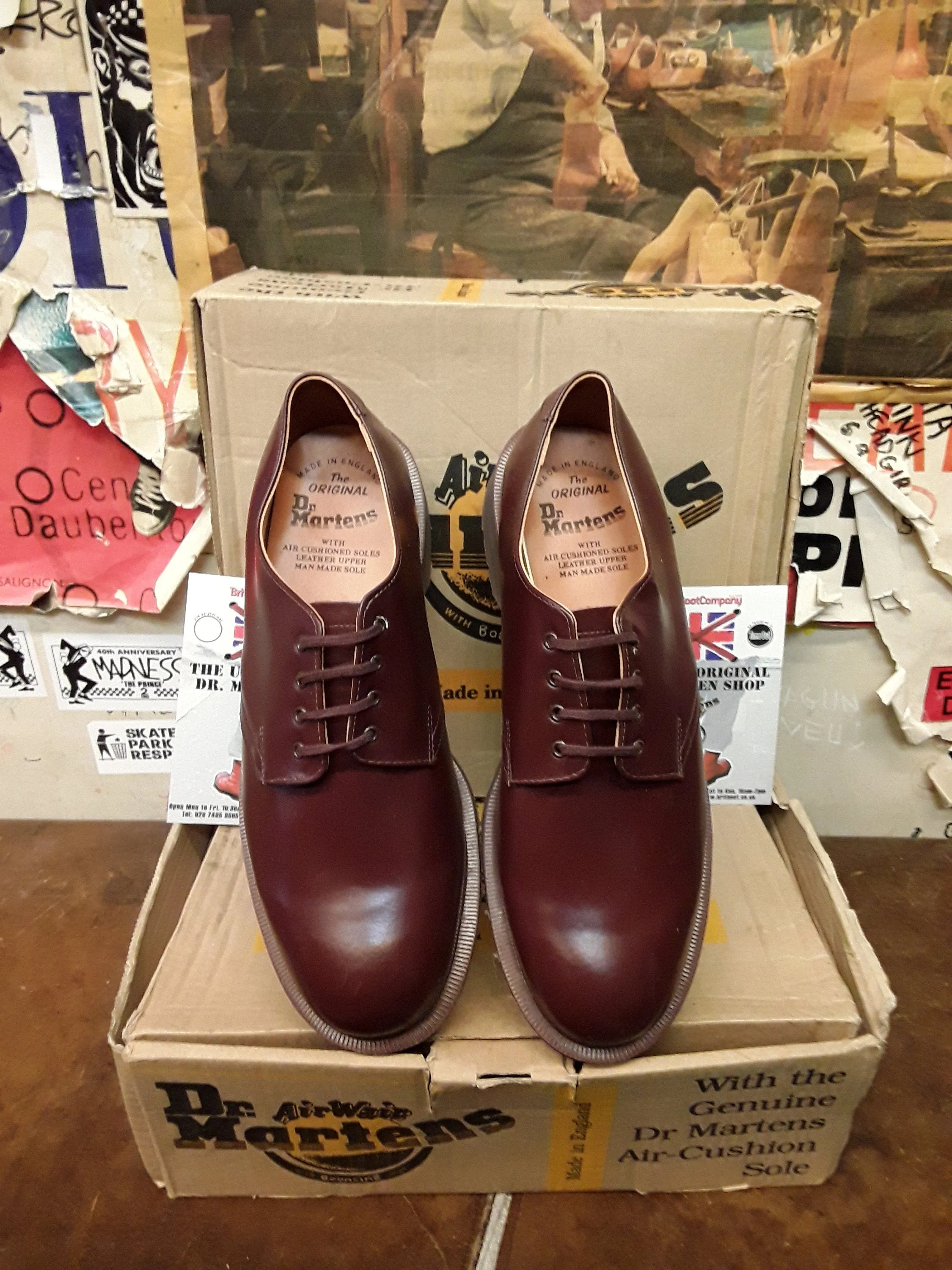 Solovair Dr Martens Oxblood 4 Hole Made in England Various Sizes