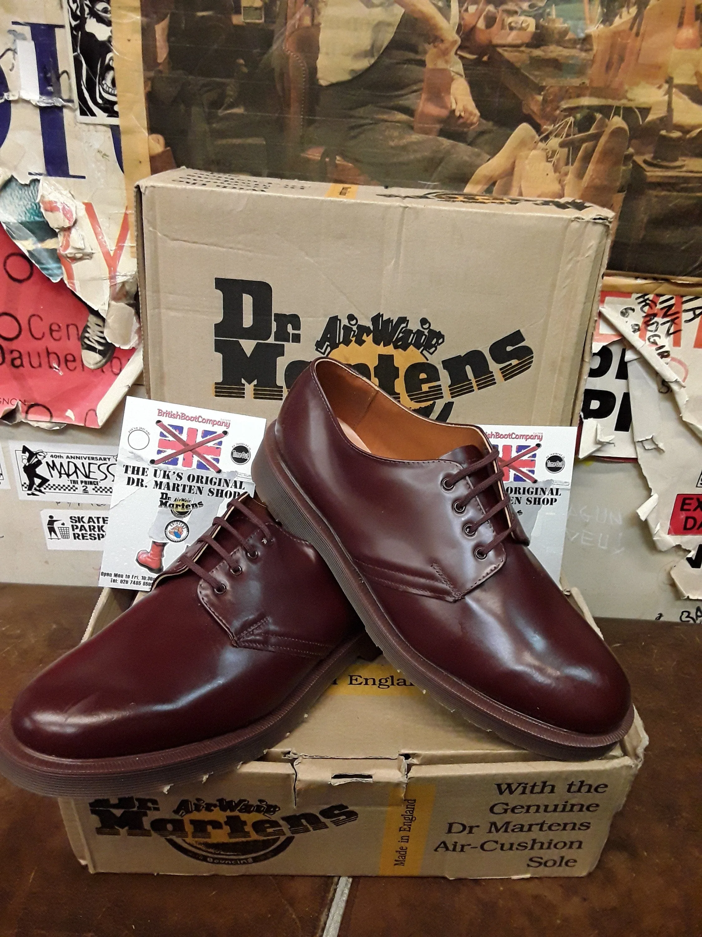 Solovair Dr Martens Oxblood 4 Hole Made in England Various Sizes