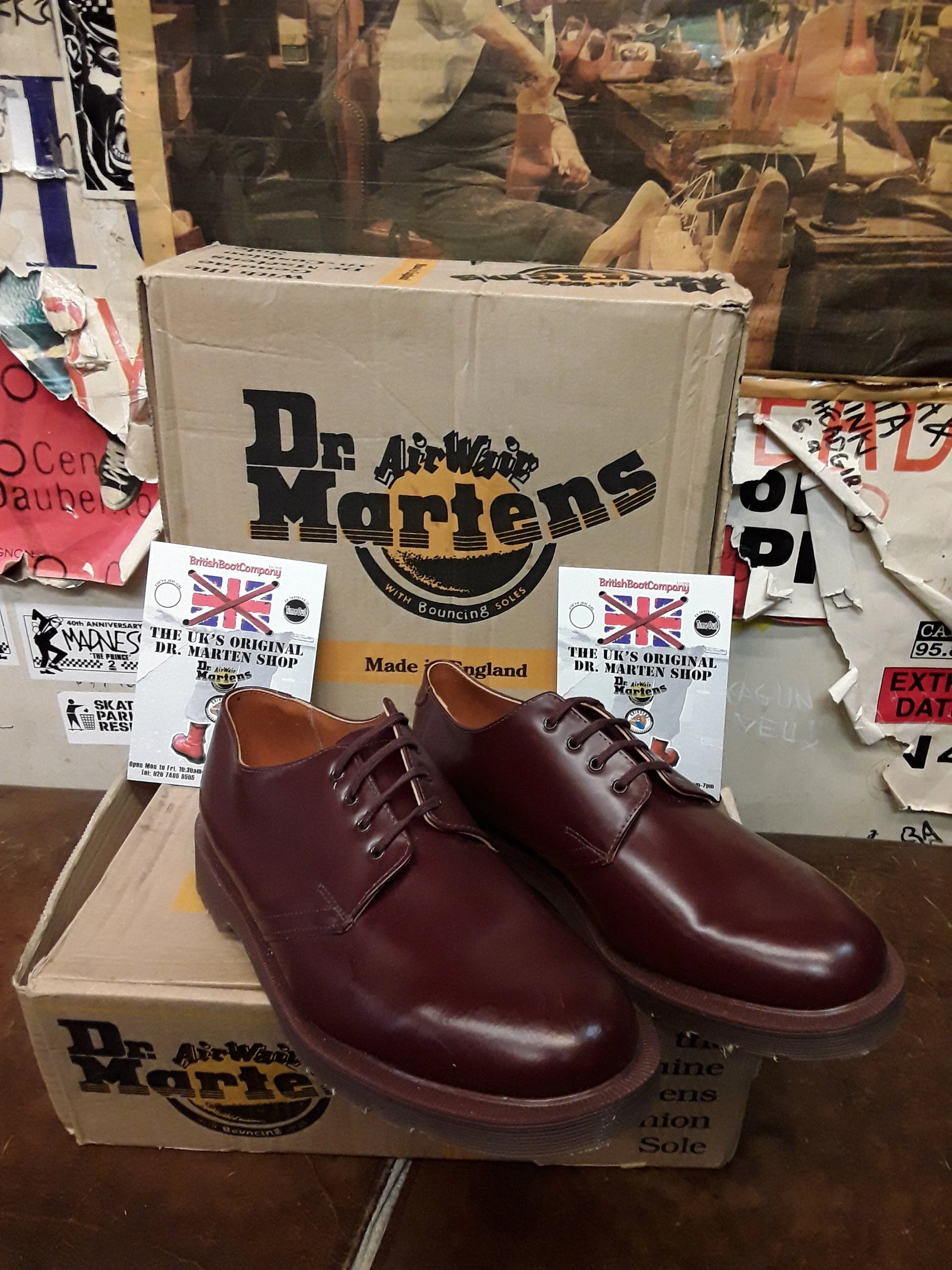 Solovair Dr Martens Oxblood 4 Hole Made in England Various Sizes