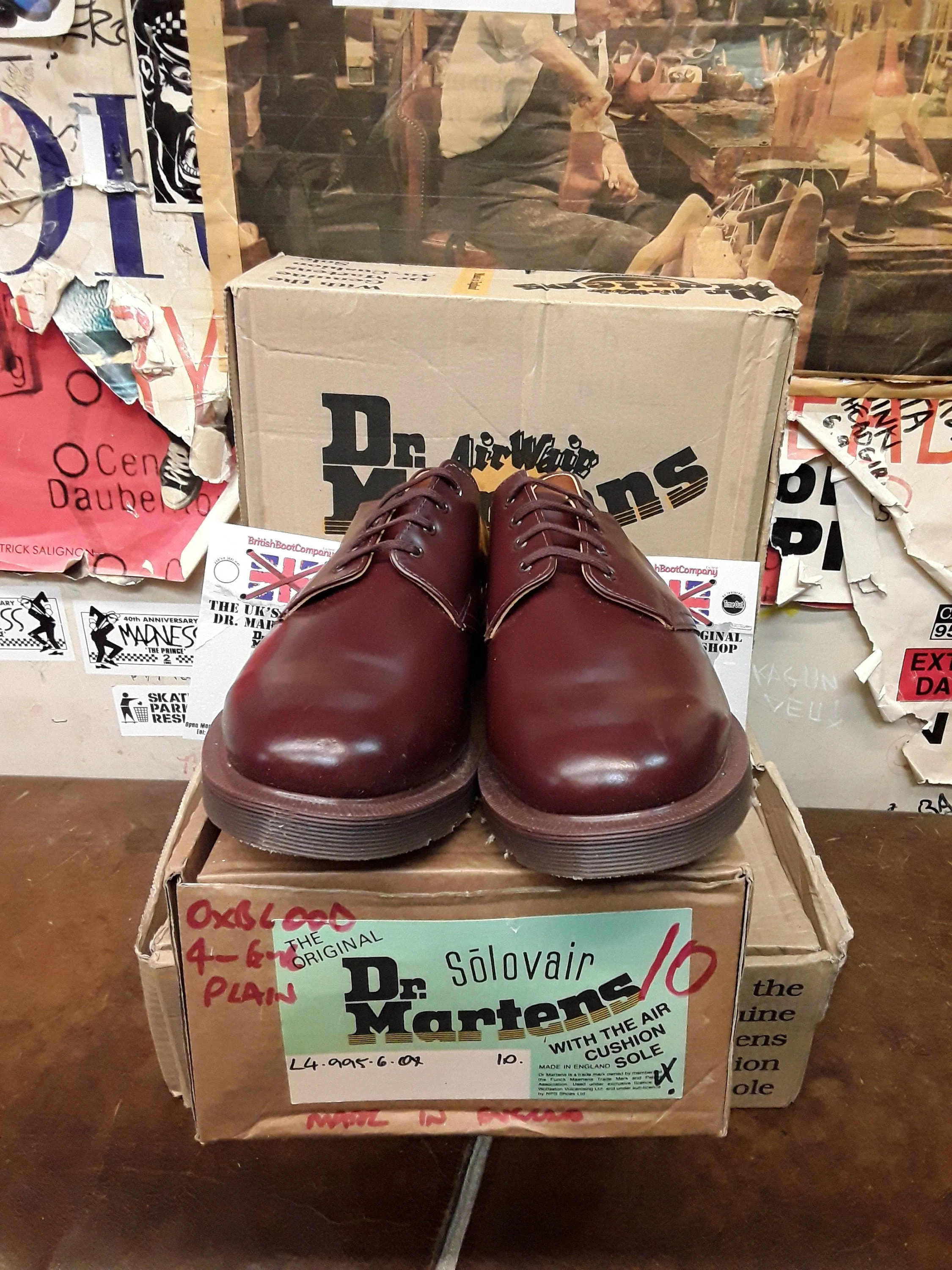 Solovair Dr Martens Oxblood 4 Hole Made in England Various Sizes