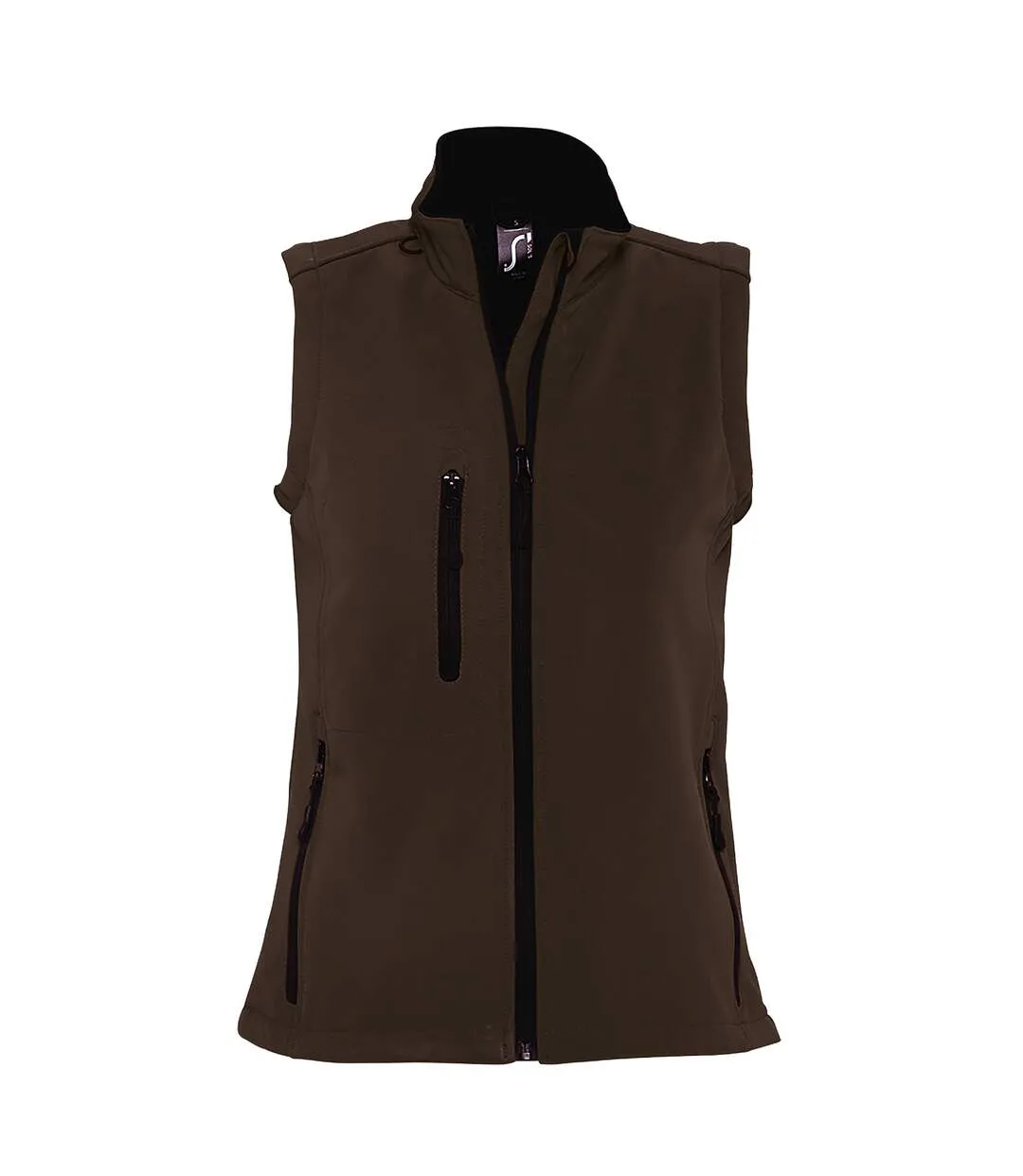 SOLS Womens/Ladies Rallye Soft Shell Bodywarmer Jacket (Dark Chocolate) - UTPC350