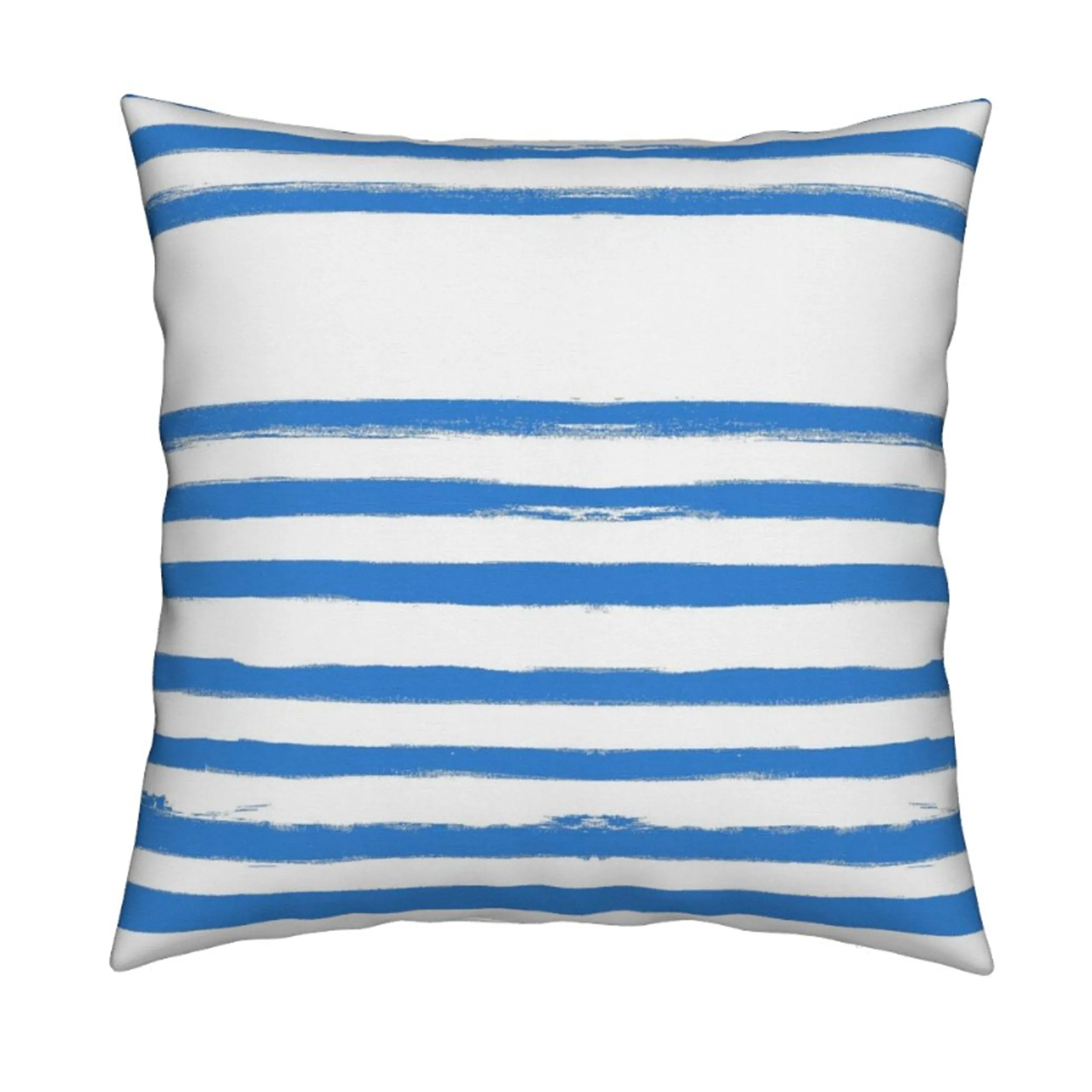 Stripe on Stripe Cornflower Pillow