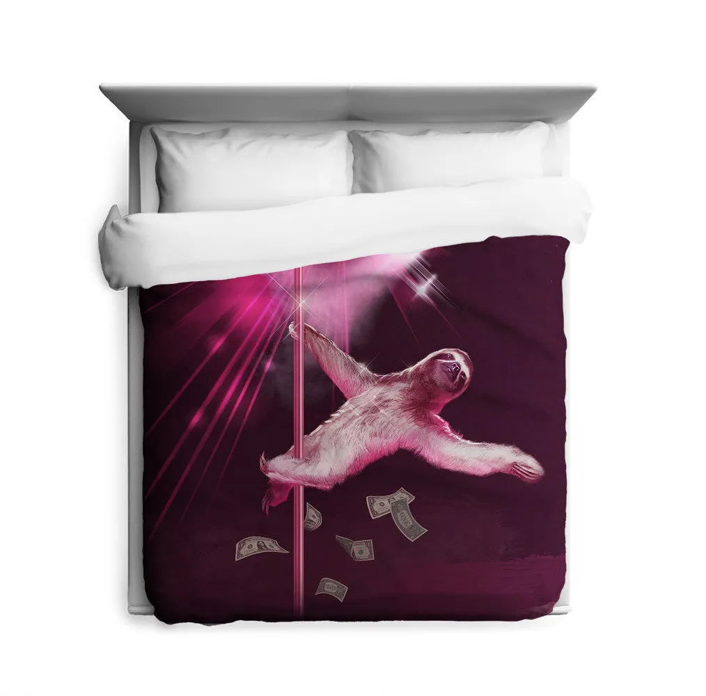 Stripper Sloth  Duvet Cover