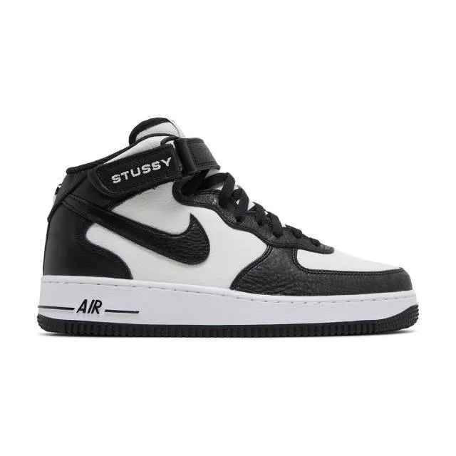 Stussy x Nike Air Force 1 Mid (Stussy Light Bone Black/ ...