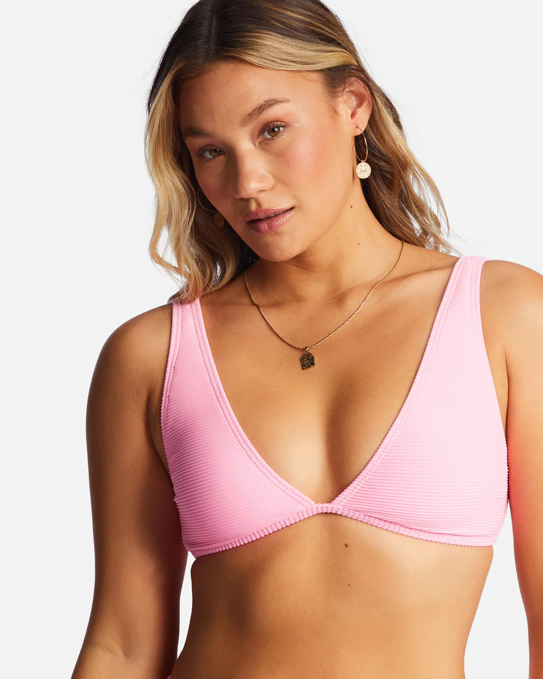 Tanlines Ava Tank Bikini Top - Pink Daze