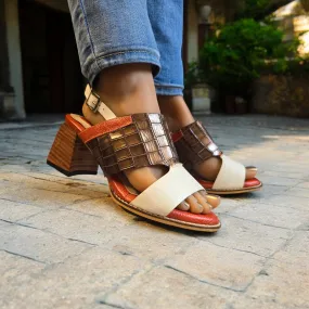 Textured Multi-Strap Chunky Sandals