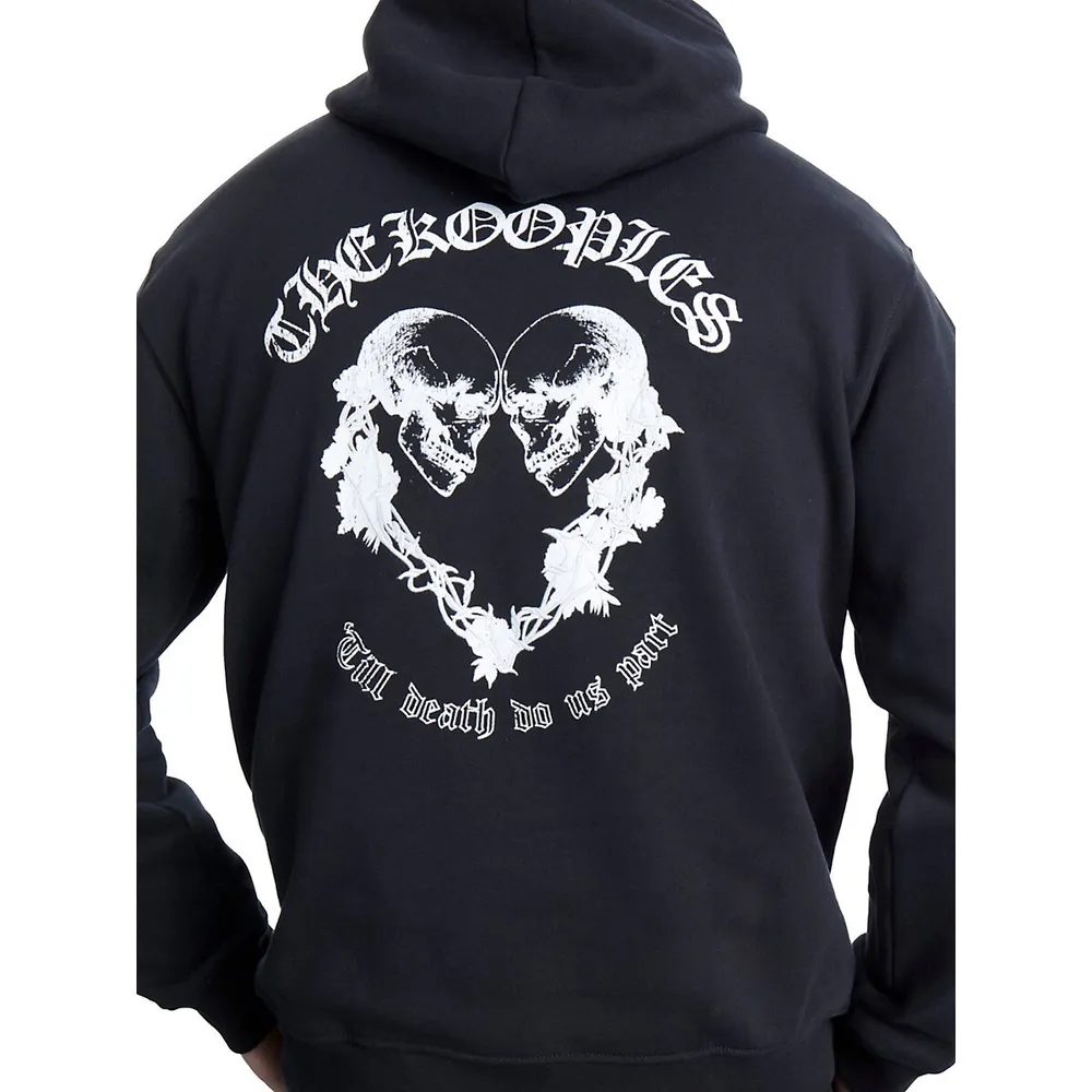 The Kooples Skull Heart Serigraphy Logo Hoodie