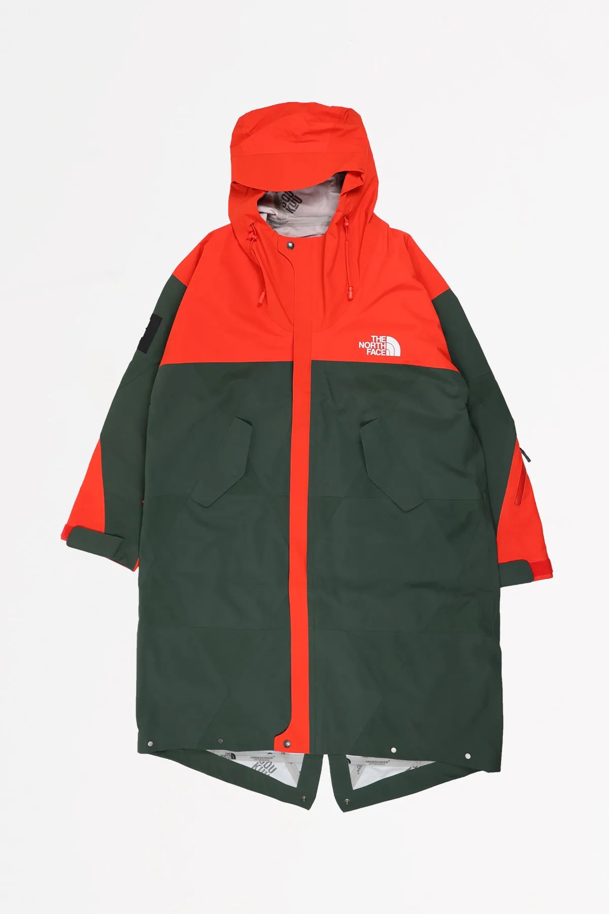 TNF x Undercover Soukuu Geodesic Shell Jacket - Dark Cedar Green/High Risk Red