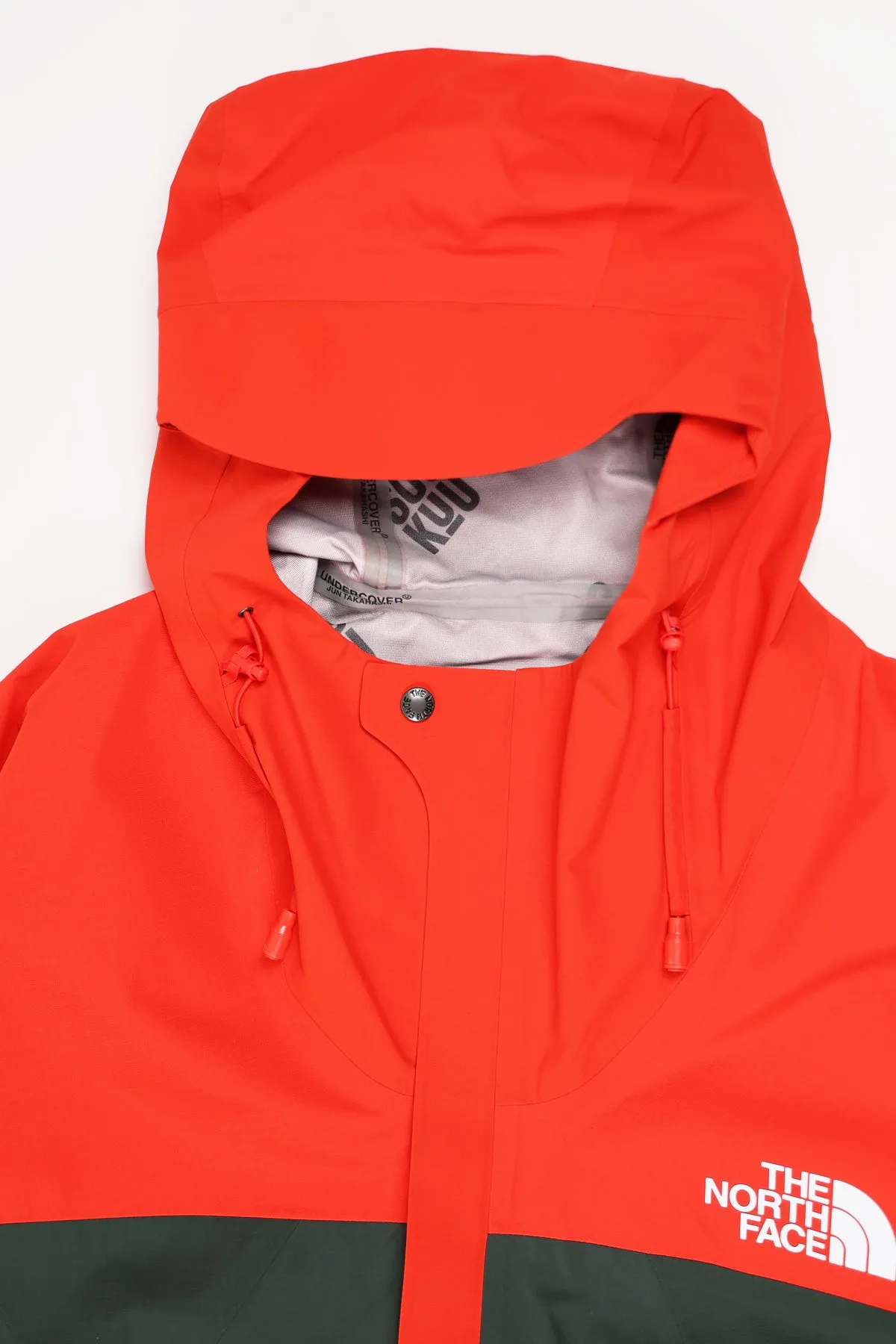 TNF x Undercover Soukuu Geodesic Shell Jacket - Dark Cedar Green/High Risk Red