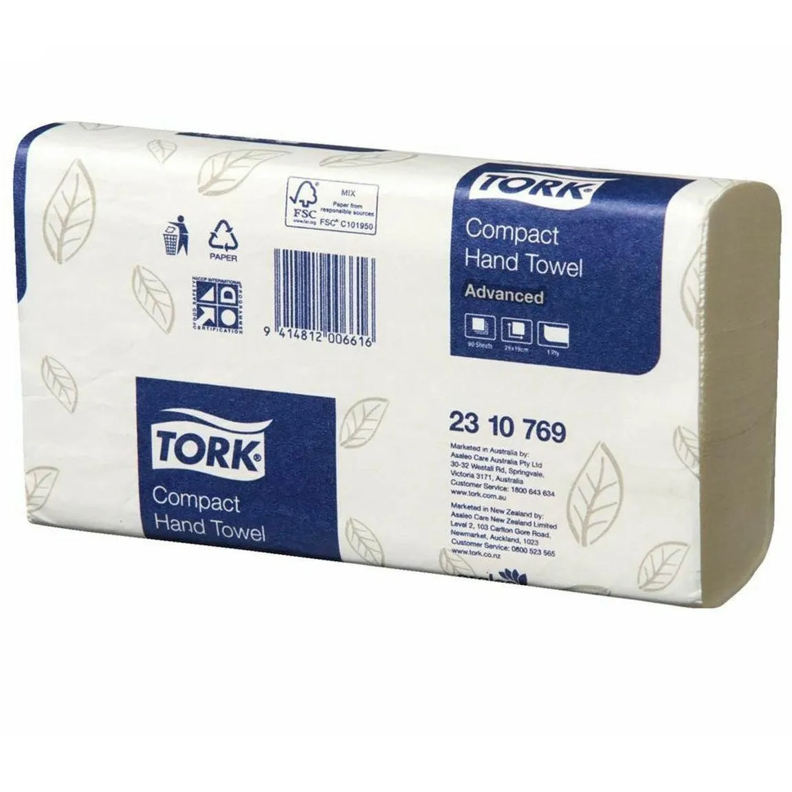 Tork Compact Hand Towels 1ply Advanced 90 Sheets x 24 Packs/Carton