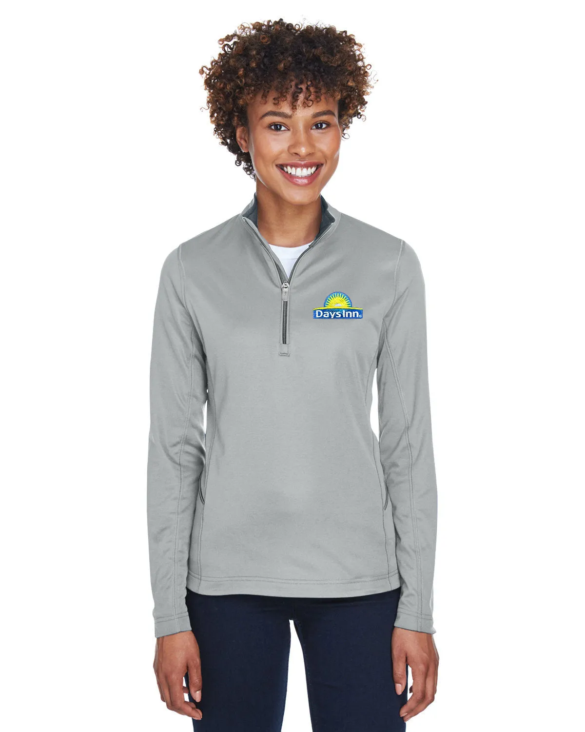 UltraClub Ladies Cool & Dry Sport Quarter-Zip Pullover