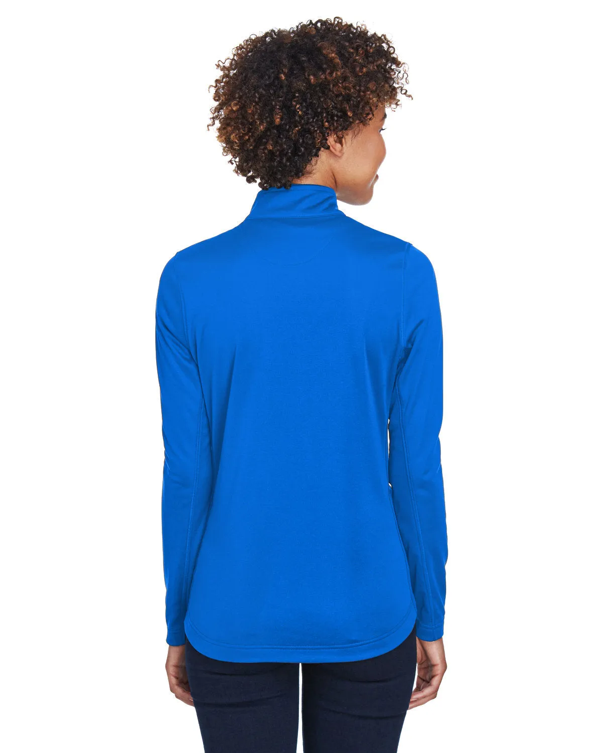 UltraClub Ladies Cool & Dry Sport Quarter-Zip Pullover