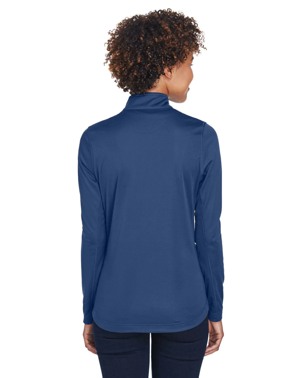 UltraClub Ladies Cool & Dry Sport Quarter-Zip Pullover